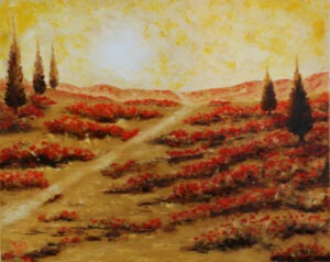 A Lonesome Path is a 24"x30" Oil available directly thru the artist