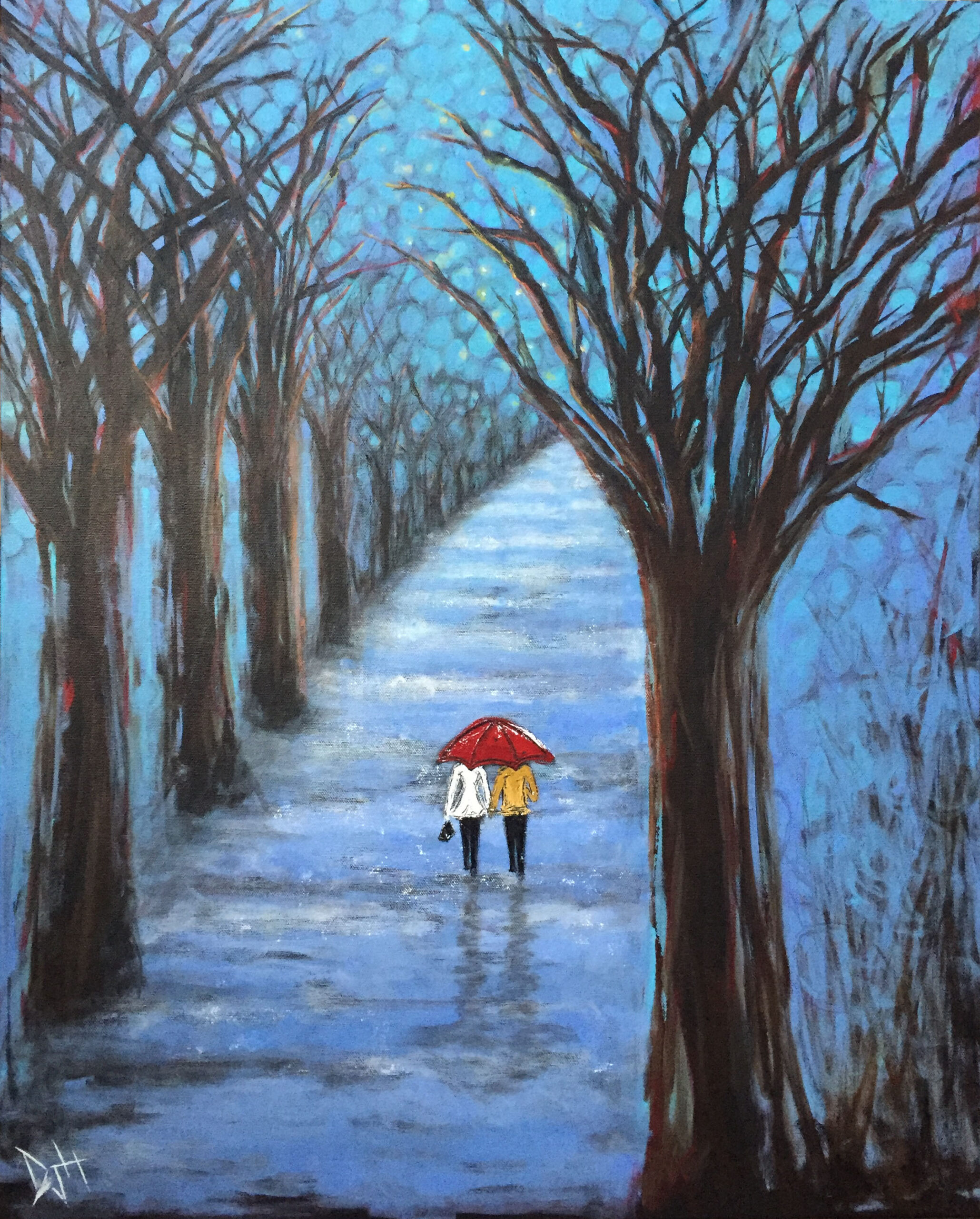 Evening in the Park 24x30 Acrylic